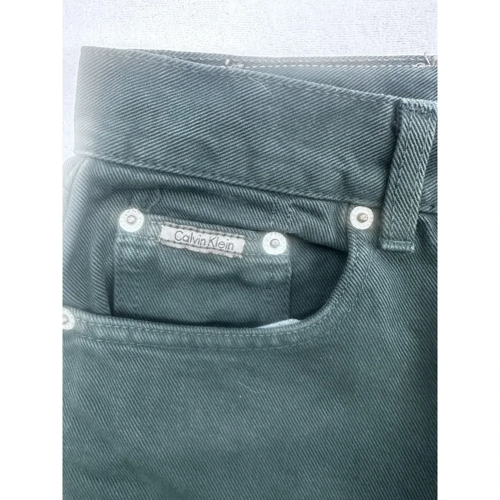 Vintage Calvin Klein Women's Straight Leg Jeans Size 9‎ Green Made In USA